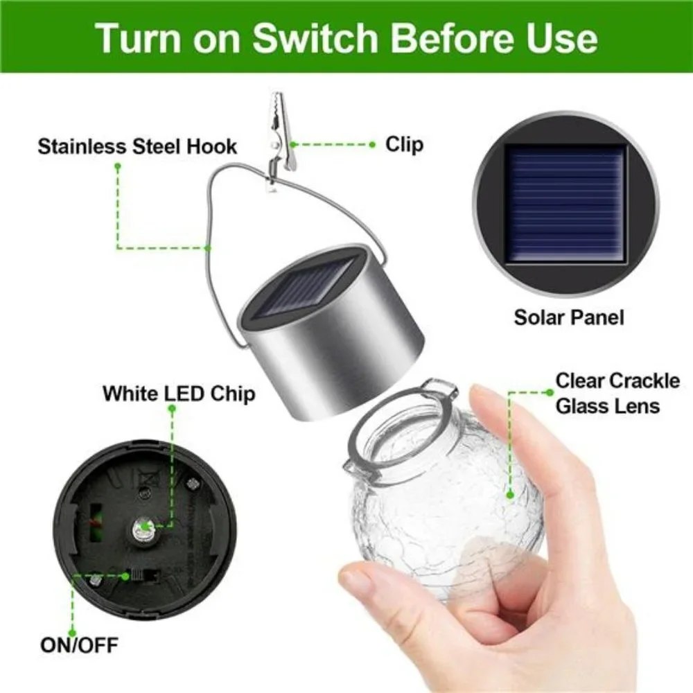 Solar Outdoor Lights Decorative 12 Pack, Hanging Solar Garden Lights Waterproof